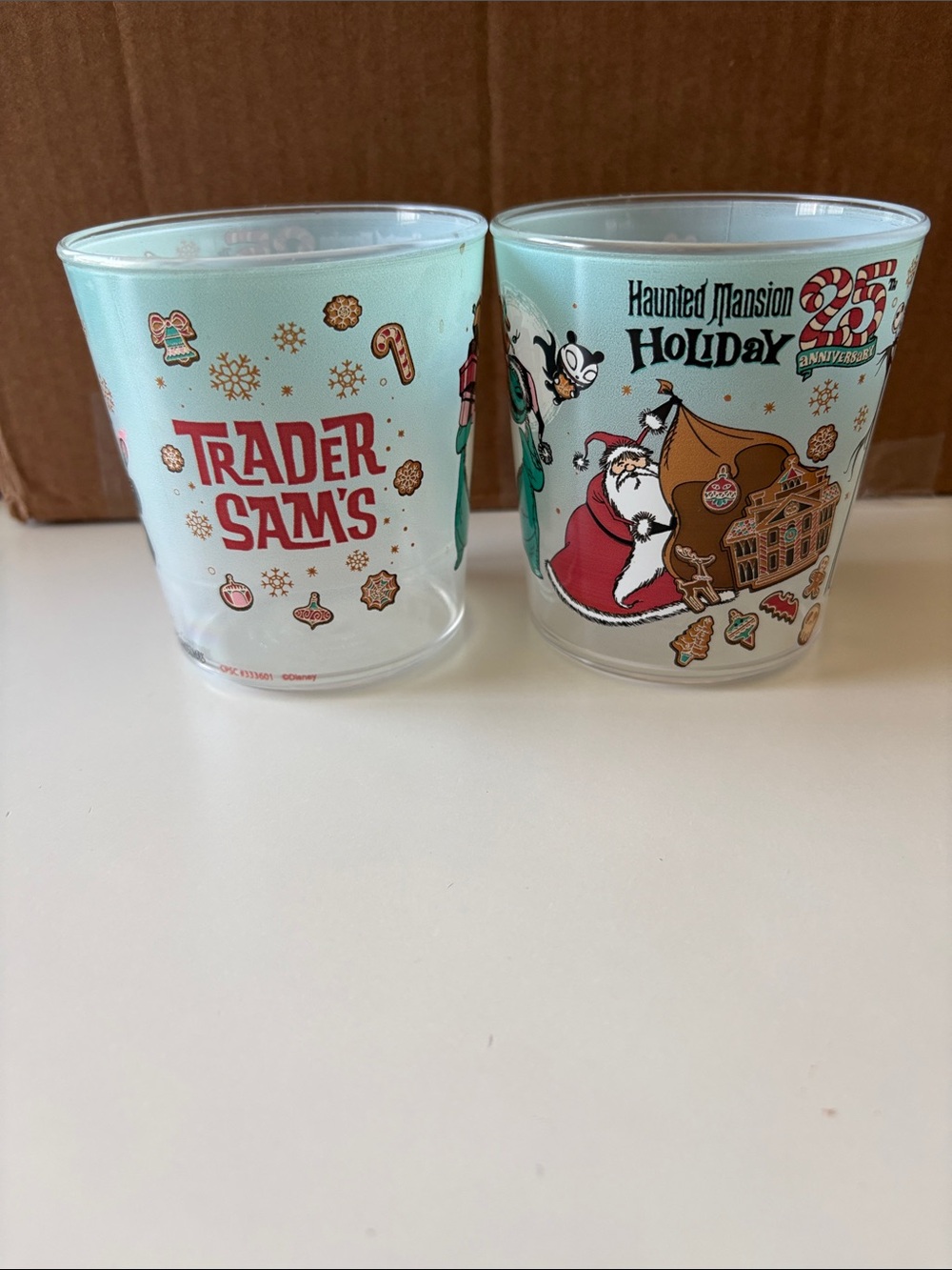 Haunted Mansion Holiday 25th Anniversary Holiday Glasses (set of 2)